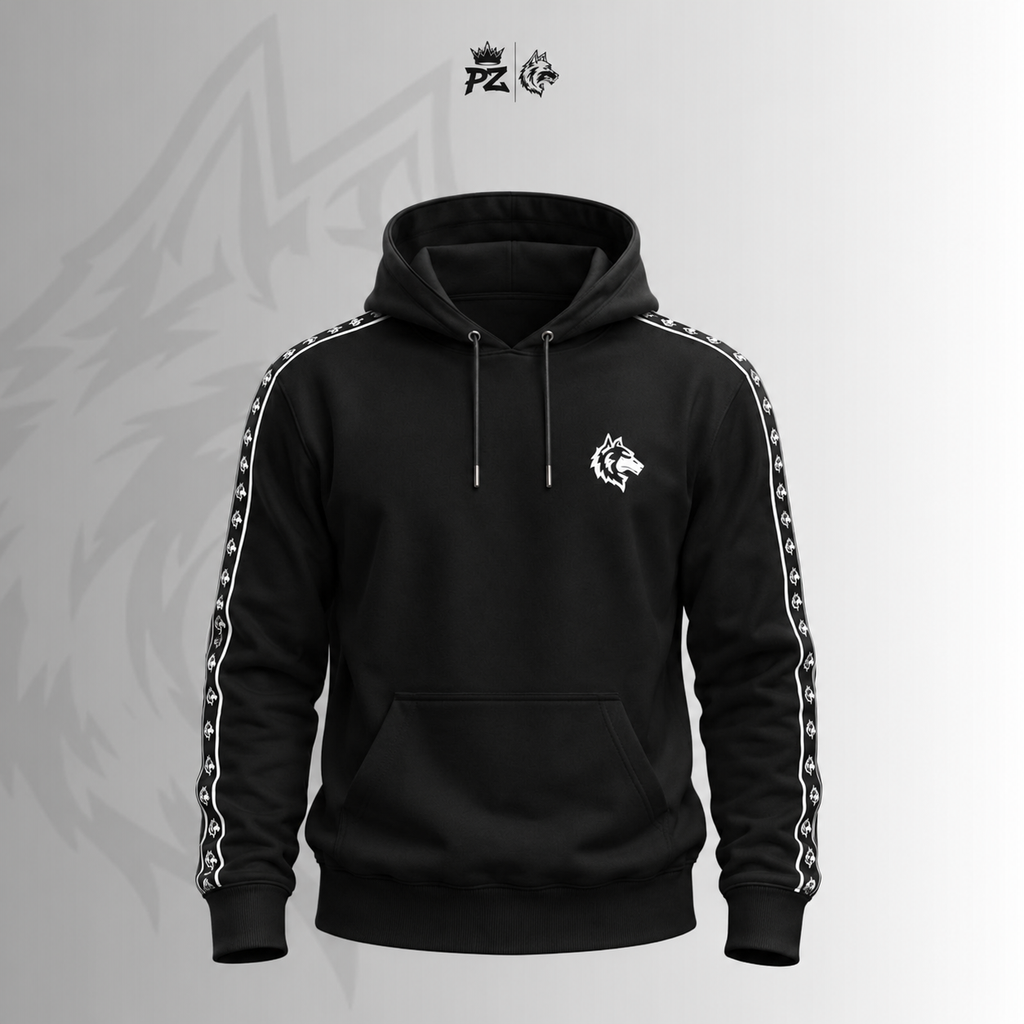 SOFT HOOD PZ BLACK WHITE — LOBO