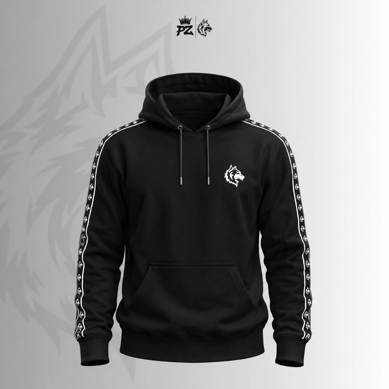 SOFT HOOD PZ BLACK WHITE — LOBO