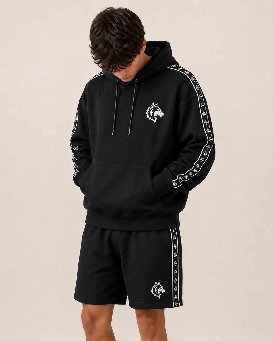 SOFT HOOD PZ BLACK WHITE — LOBO